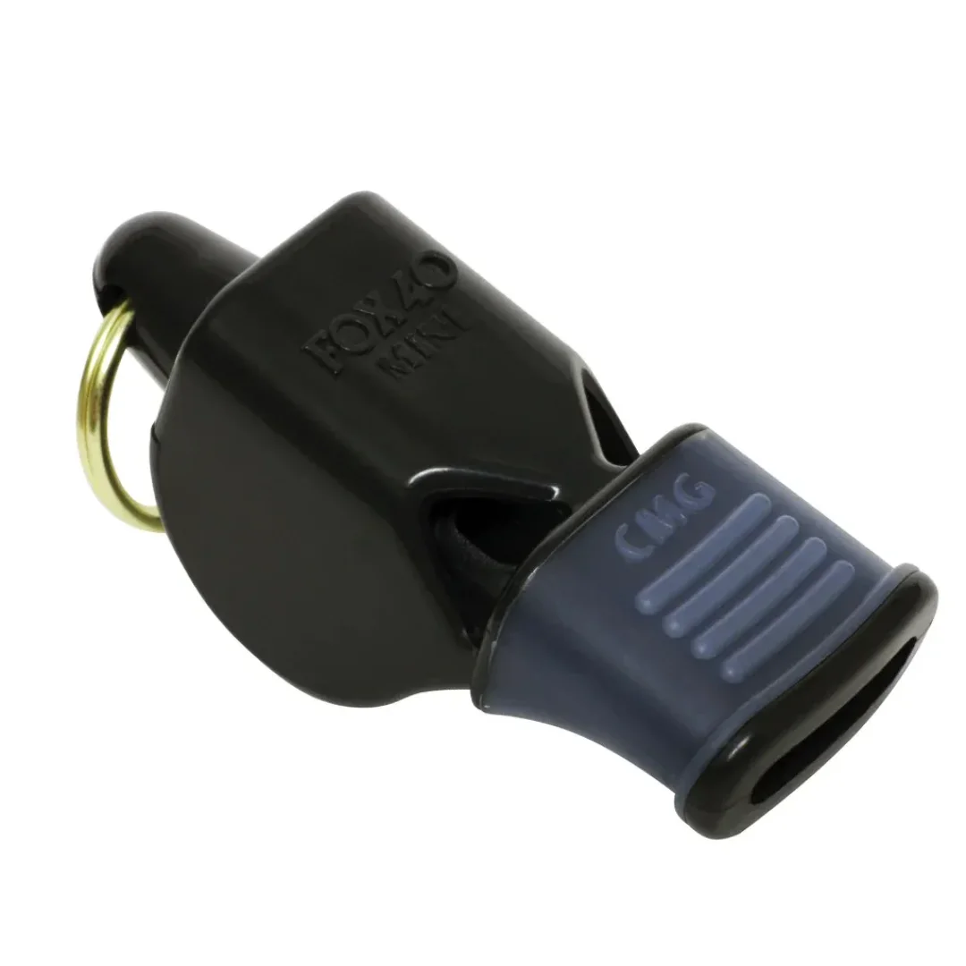 Silbato Fox 40 Mini Cmg Con Boquilla En Colores 109 Db - Negro