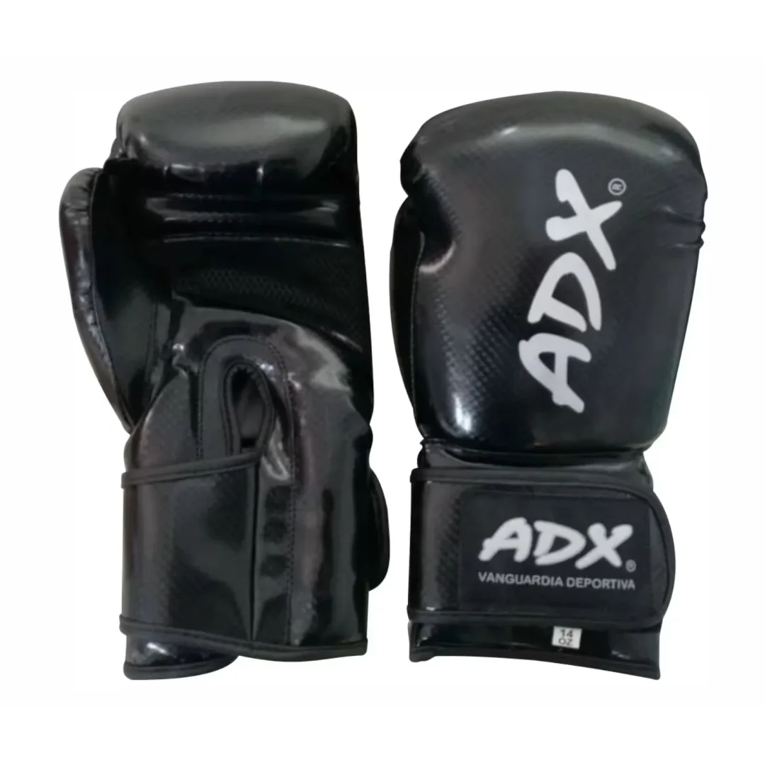 Par De Guantes Adx Para Box Modelo Prisma Pu - Negro, 10 Oz