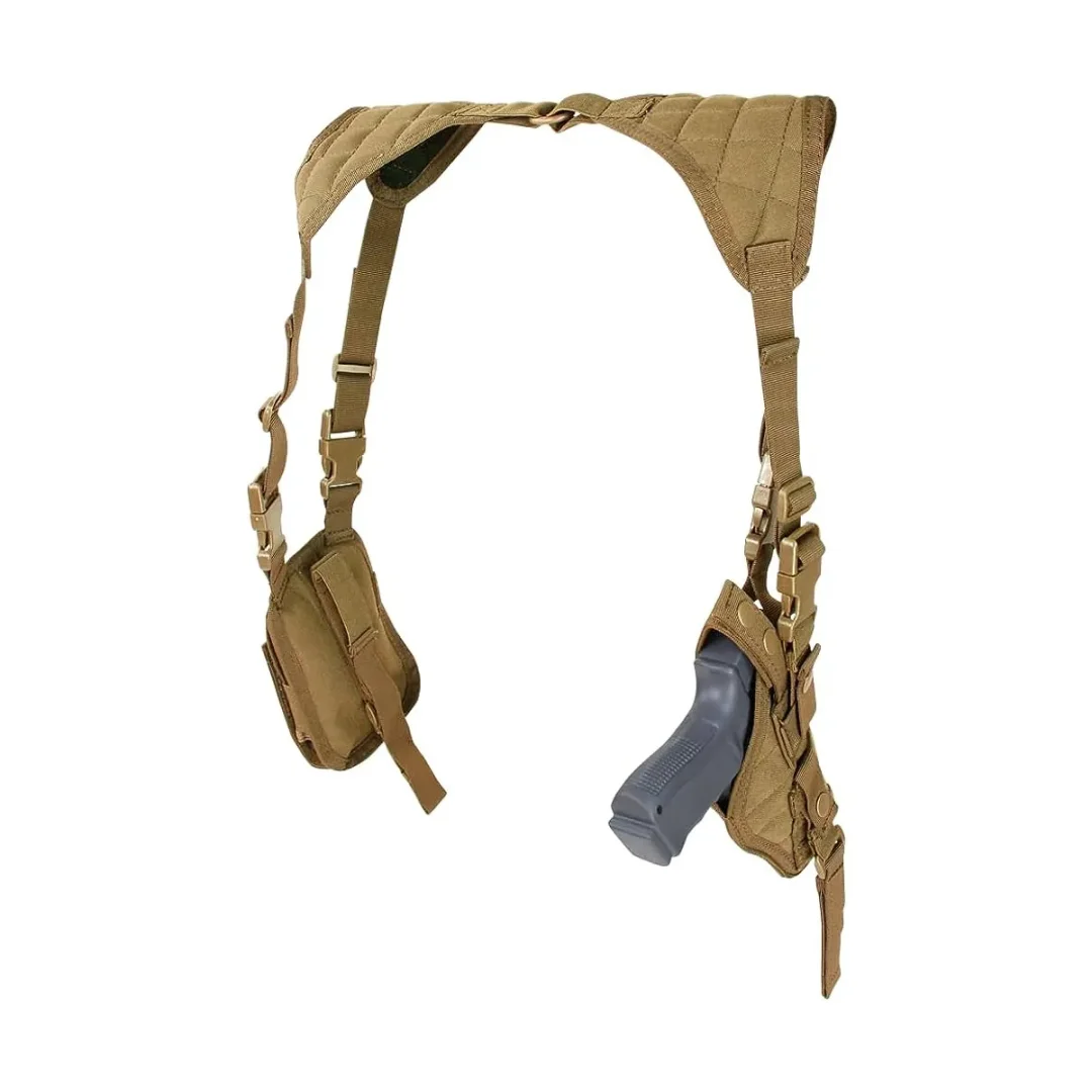 Sobaquera Para Arma Corta Con 2 Porta Cargadores Condor Outdoor - Coyote