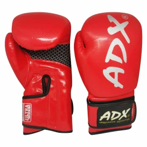 Par De Guantes Adx Para Box Modelo Prisma Pu - Rojo, 10 Oz