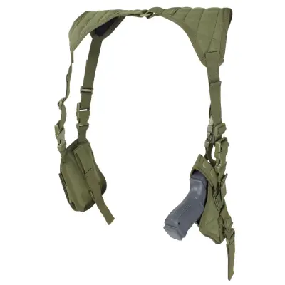 Sobaquera Para Arma Corta Con 2 Porta Cargadores Condor Outdoor - Verde Olivo