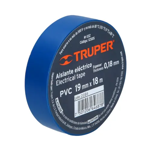 Cinta De Aislar Truper M-33 - Azul