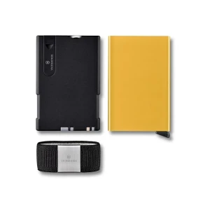 Cartera Tarjetero De Aluminio Victorinox Smart Card Wallet Con Navaja - Amarillo