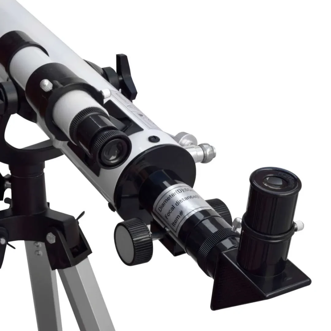 Telescopio Refractor Con Montura Altazumutal Amp.525 X, 700x60 Mm Blanco