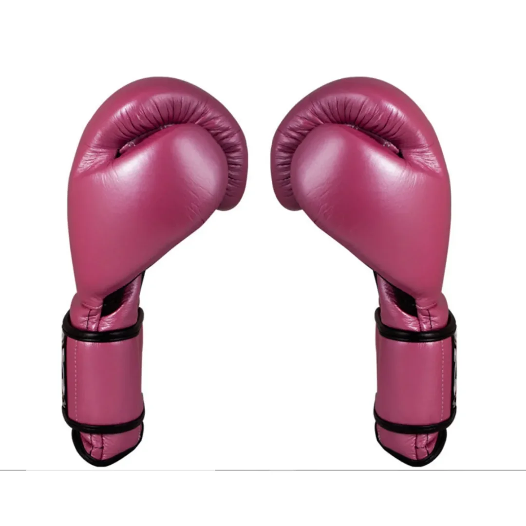 Par De Guantes Cleto Reyes Para Boxeo En Piel Con Velcro Rosa