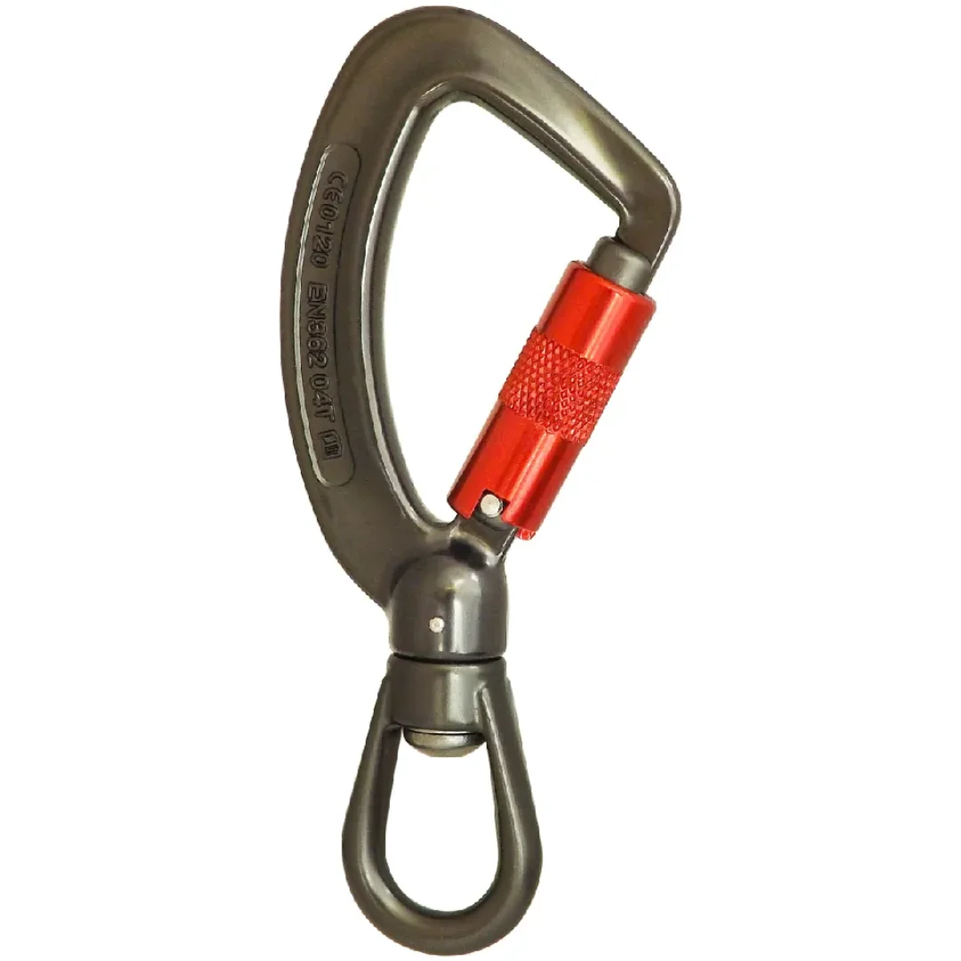 Mosqueton Para Escalada O Arborismo Con Destorcedor Isc Supersafe 27 Kn