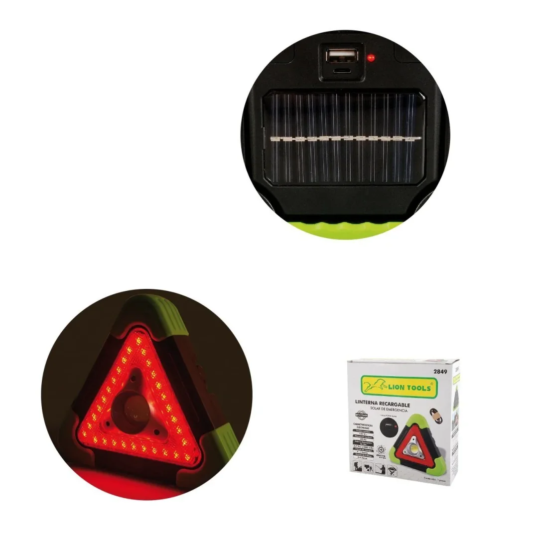 Linterna Lion Tools Recargable Solar De Emergencia Tipo Fantasma 2849