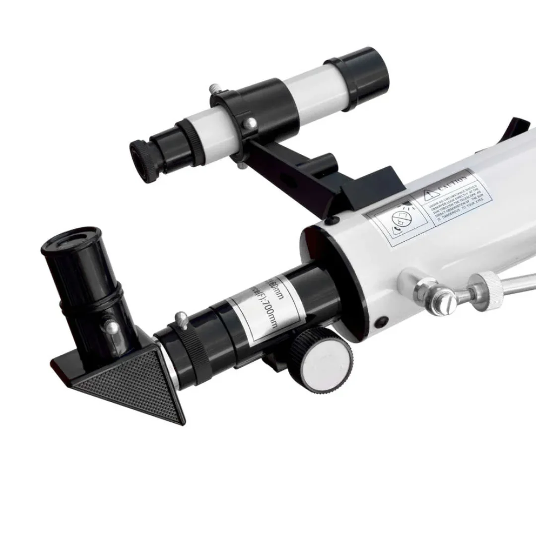 Telescopio Refractor Con Montura Altazumutal Amp.525 X, 700x60 Mm Blanco
