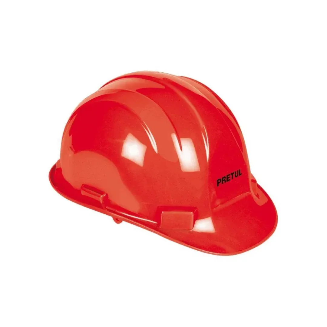 Casco De Seguridad Pretul Con Ajuste De Boton Cas-P - Rojo