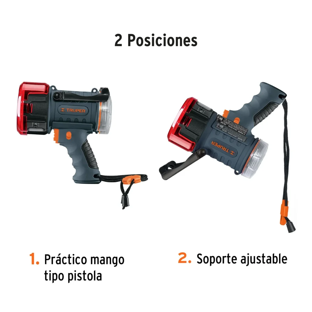 Faro Truper Recargable De Led De 2000 Lumenes Lare-2000 102418