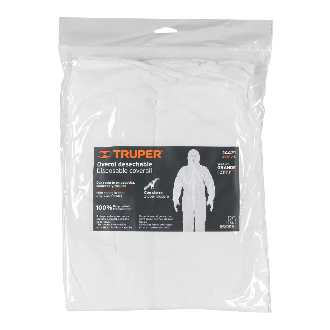 Overol Desechable Truper Con Cierre - Ch