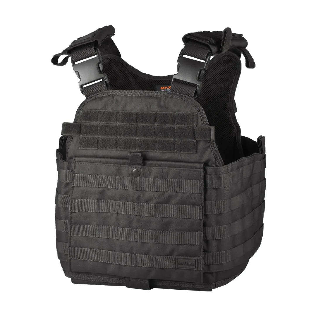 Chaleco Tactico Porta Placas Maxtacs Modelo Shadow - Negro