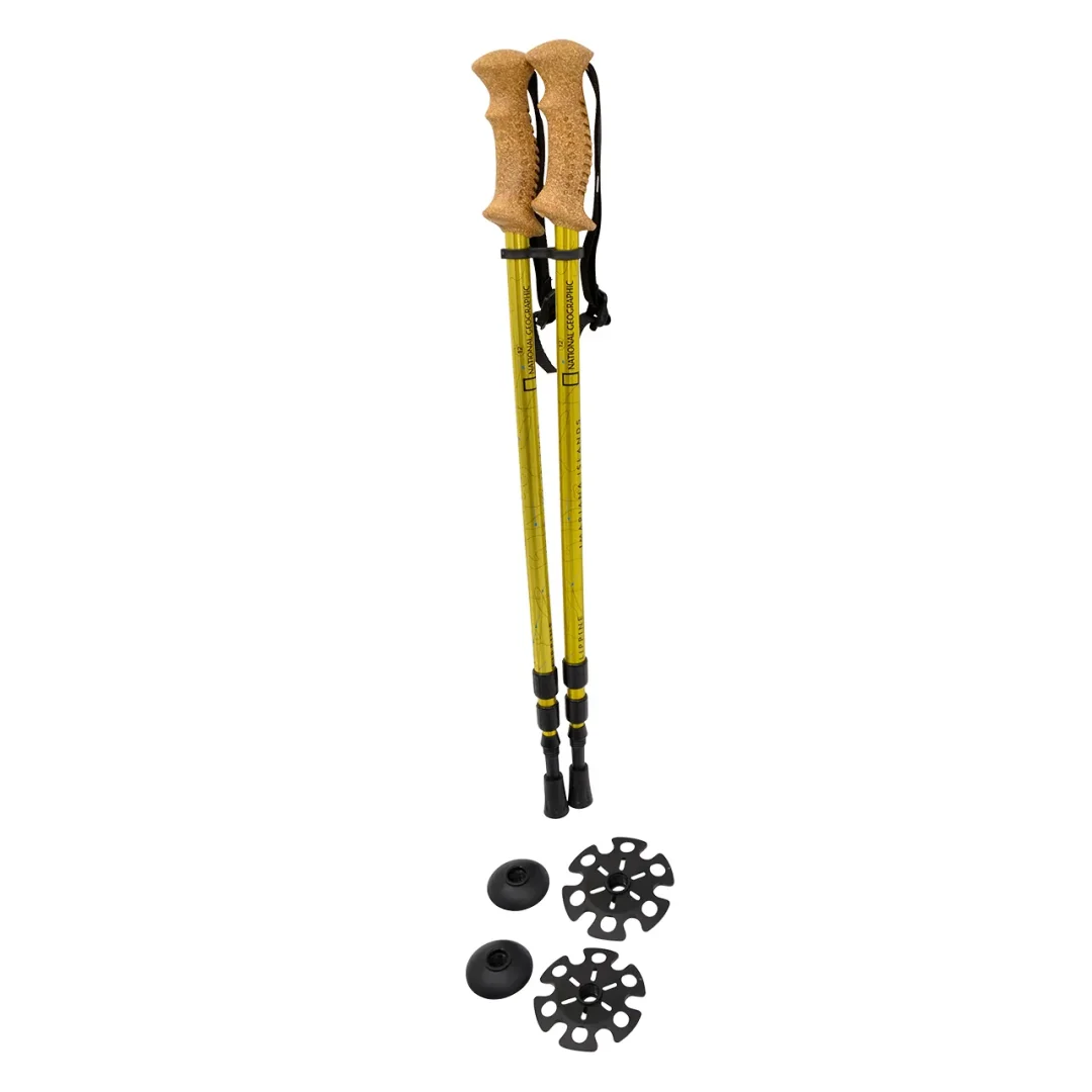 Set De Bastones Para Trekking National Geographic Adventure - Amarillo