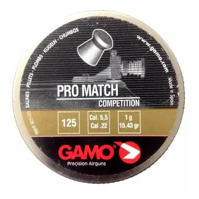 Diabolo Gamo Pro Match Competition Cal 5.5 15.42 Grains 125 Pza