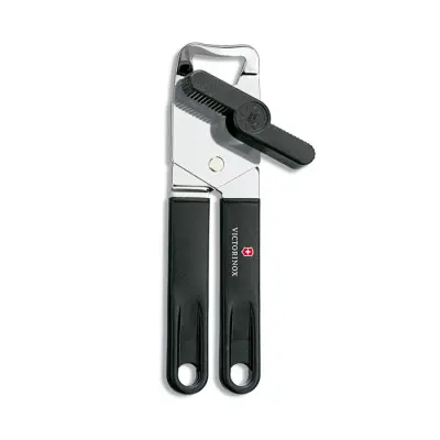 Abrelatas Victorinox En Acero Inoxidable Con Mango Plastico 7.6857 - Negro