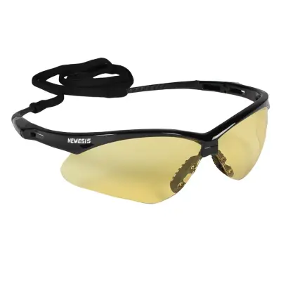 Lente Nemesis De Seguridad Armazon Negro Con Mica Ambar 25659