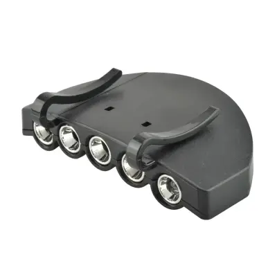 Linterna Para Visera De Gorra Con 5 Led Y Clip
