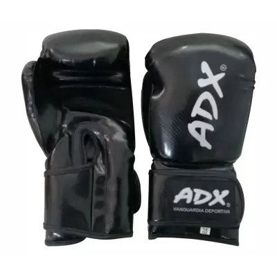 Par De Guantes Adx Para Box Modelo Prisma Pu - Negro, 10 Oz