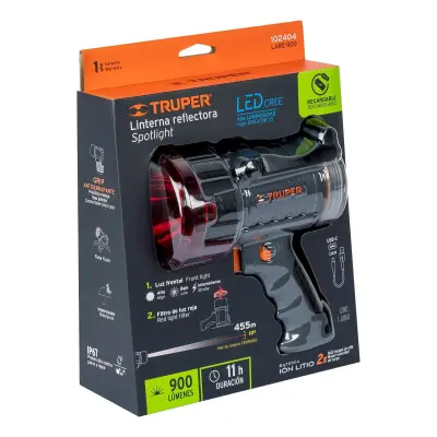 Faro Truper Recargable De Led De 900 Lumenes Lare-900 102404