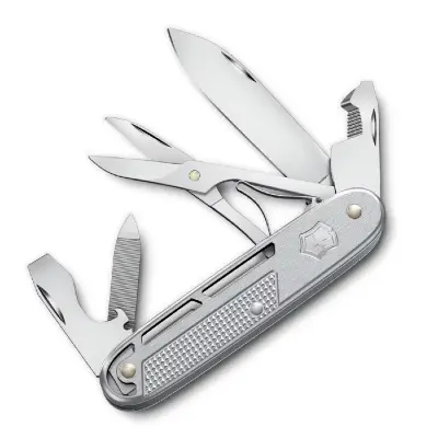 Navaja Multiherramienta Victorinox Synergy X Alox Con 10 Funciones Color Plateado