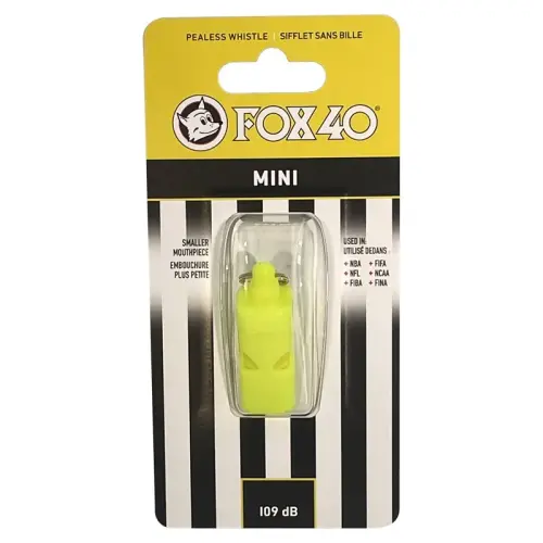 Silbato Fox 40 Mini En Colores 109 Db - Amarillo Neon