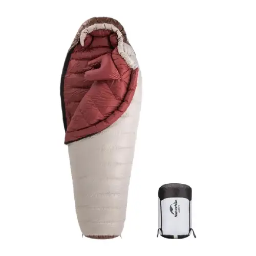 Sleeping Bag Nature Hike Snow Bird -3 Con Relleno De Pluma 720 G X M2 De -3°C A -10°C - Beige