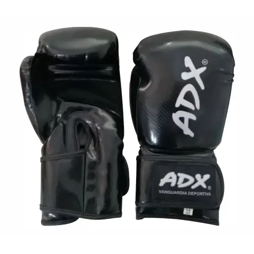 Par De Guantes Adx Para Box Modelo Prisma Pu - Negro, 10 Oz