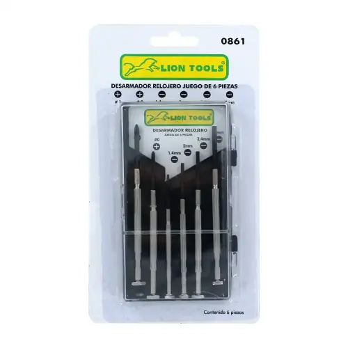Juego Lion Tools Con 6 Desarmadores Para Relojero 0861