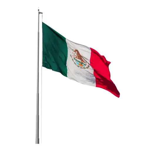 Bandera Para Izar En Tela Tafetan Con Escudo Sublimado 7 X 4 M