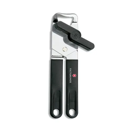 Abrelatas Victorinox En Acero Inoxidable Con Mango Plastico 7.6857 - Negro