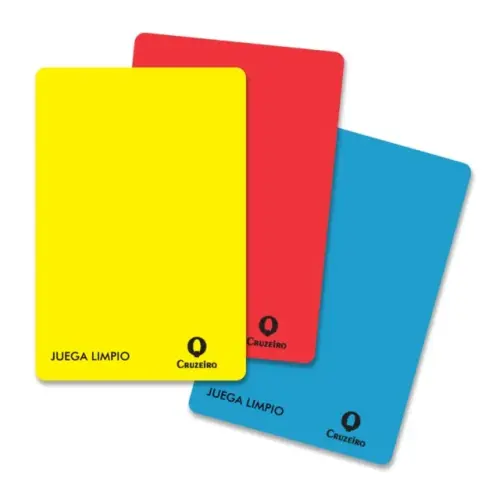 Tarjetas Cruzeiro Para Arbitro De Futbol Rapido 3 Tarjetas